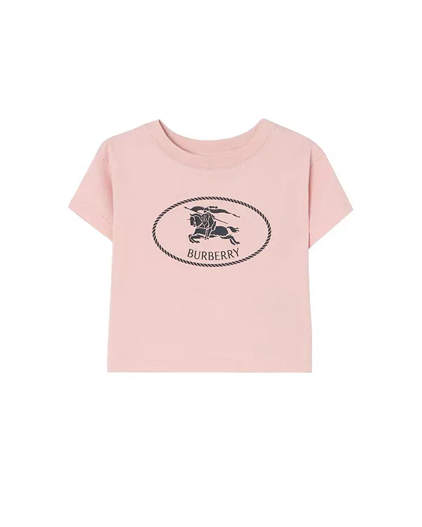 Детская футболка с принтом Knight Stamp Cotton T-Shirt Burberry, Bouquet Pink