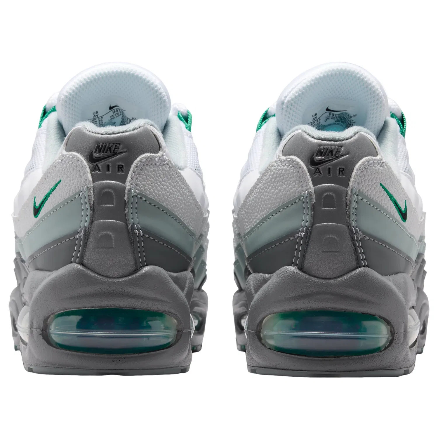Детские кроссовки с сетчатым верхом Air Max 95 Big Bubble 'Smoke Grey Malachite' Nike, Smoke Grey/Malachite/Light Pumice/Black — фото 3