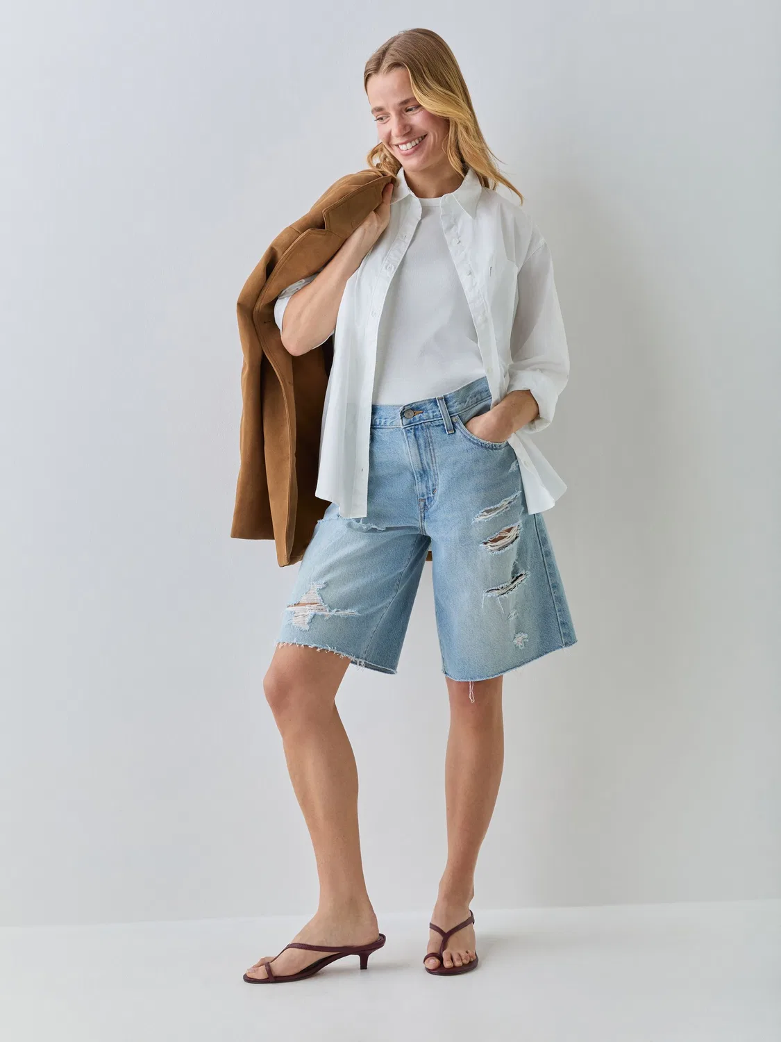 Шорты джинсовые свободные Levi's, цвет Been There Blue