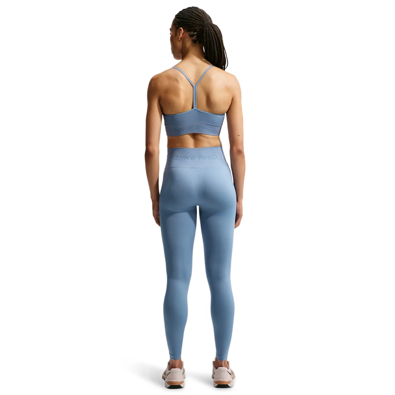 Женский бесшовный спортивный бюстгальтер Pro Dri-FIT Seamless LS Bra Nike, Work Blue — фото 4