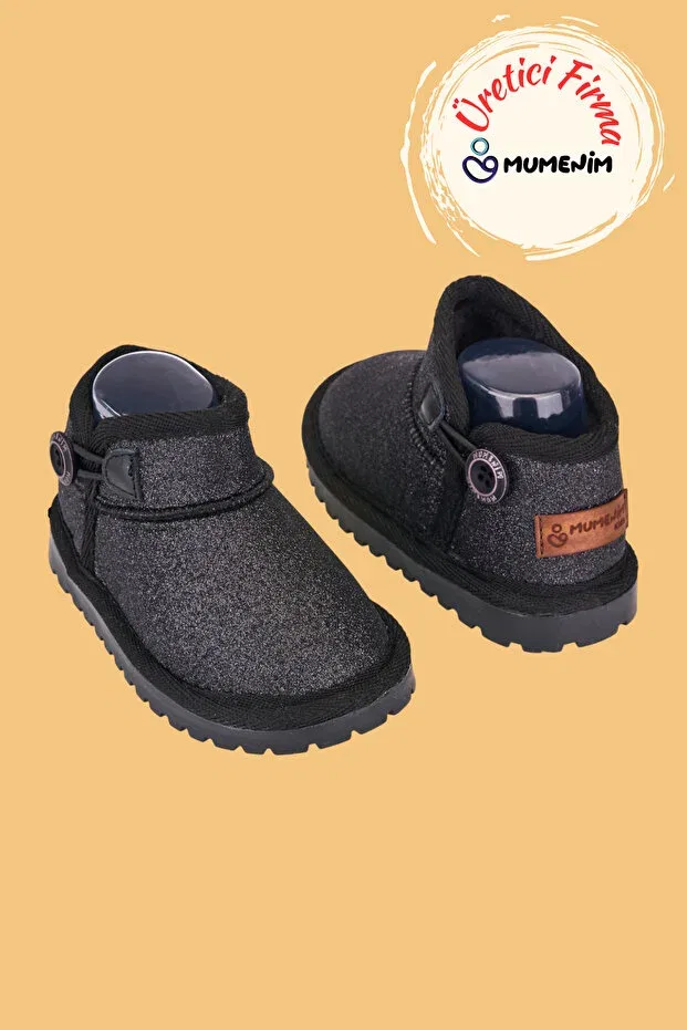 Детские ботинки для девочек с блестками Aurora Mumenim, Black