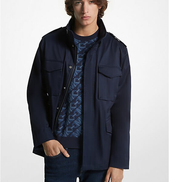 Куртка Michael Kors Stretch Organic Cotton Field, темно-синий