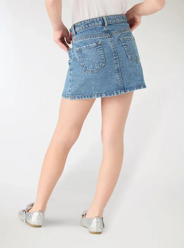 Юбка джинсовая Denim skirt Terranova Denim Medium, синий — фото 3