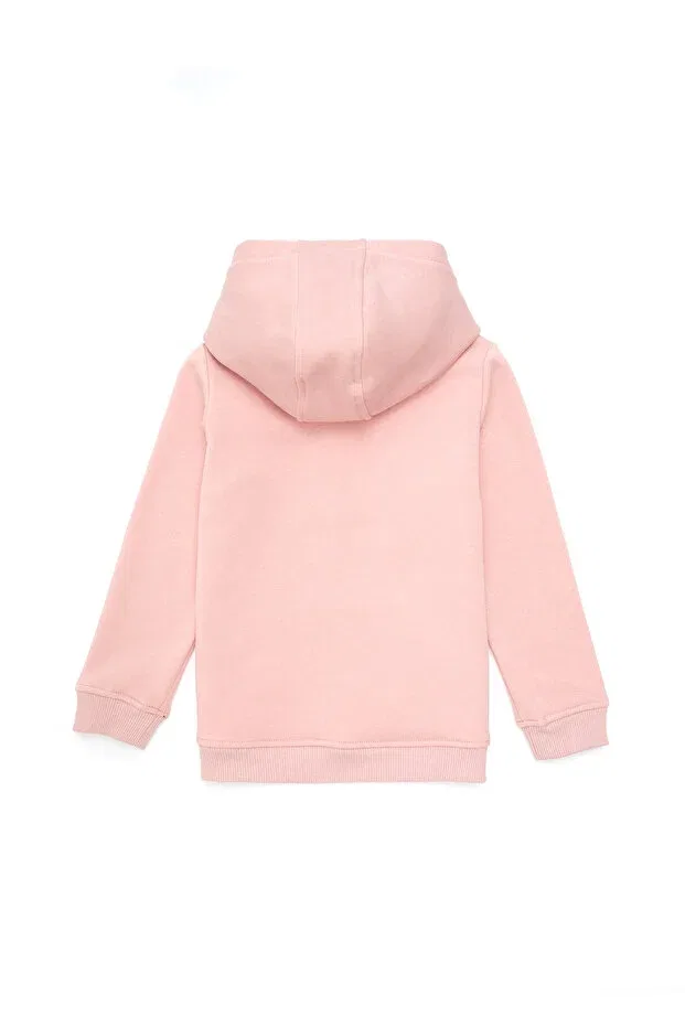 Детское худи для девочек с капюшоном U.S. Polo Assn., Powder Pink — фото 3