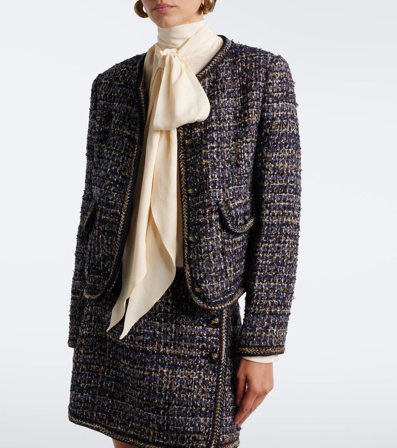 Твидовый жакет Etro, синий — фото 2