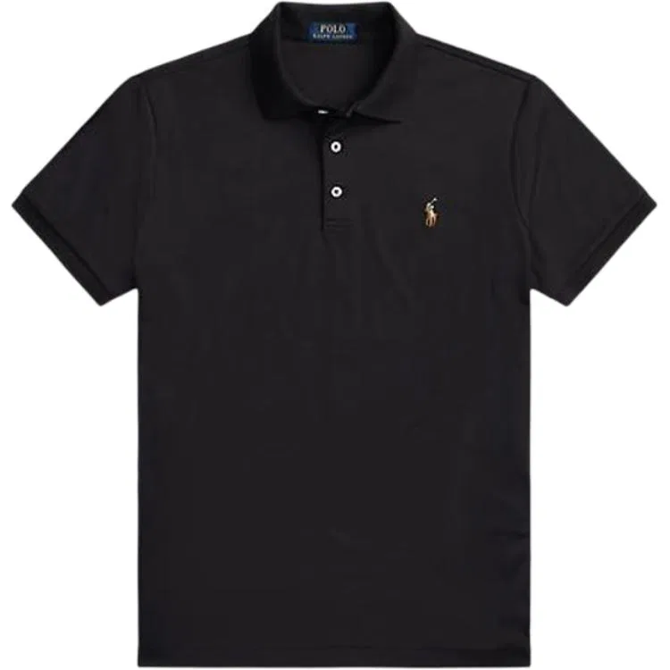 Мужское поло Custom Slim Fit Polo Ralph Lauren, Black