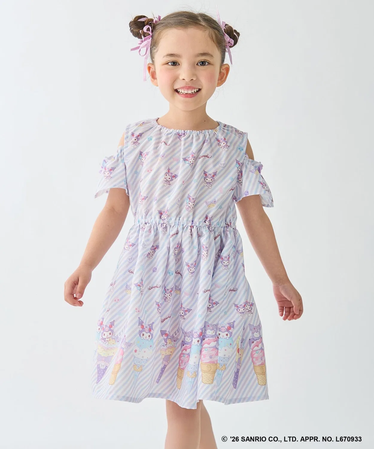 Детское платье для девочек с принтом 2WAY Fancy One Piece Sanrio, Lilac