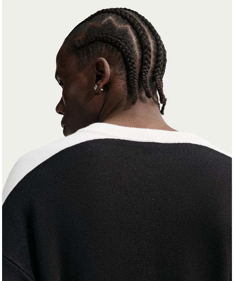 Свитшот Nike Sportswear Club с джаккардовым логотипом, Black/Sail — фото 4