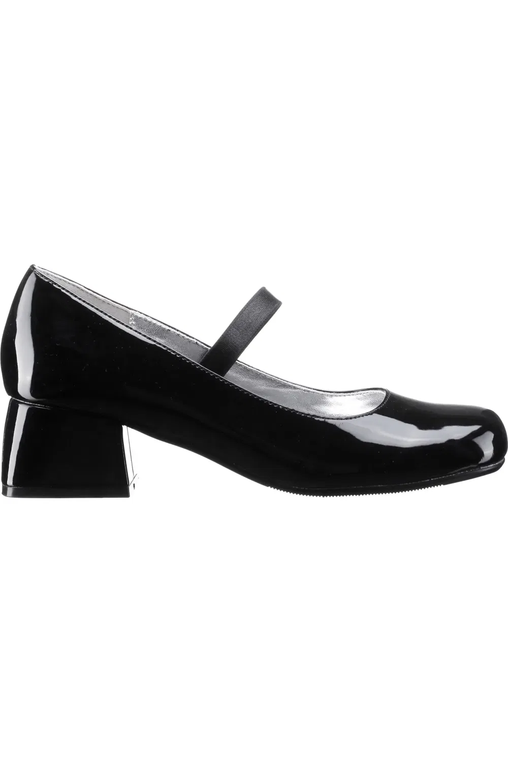 Детские туфли Мэри Джейн на низком каблуке Nina, Black Patent — фото 3