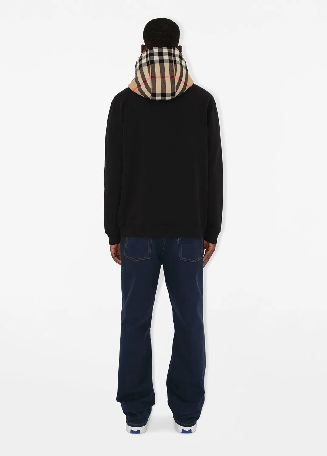 Худи Burberry Check Hood, черный — фото 4