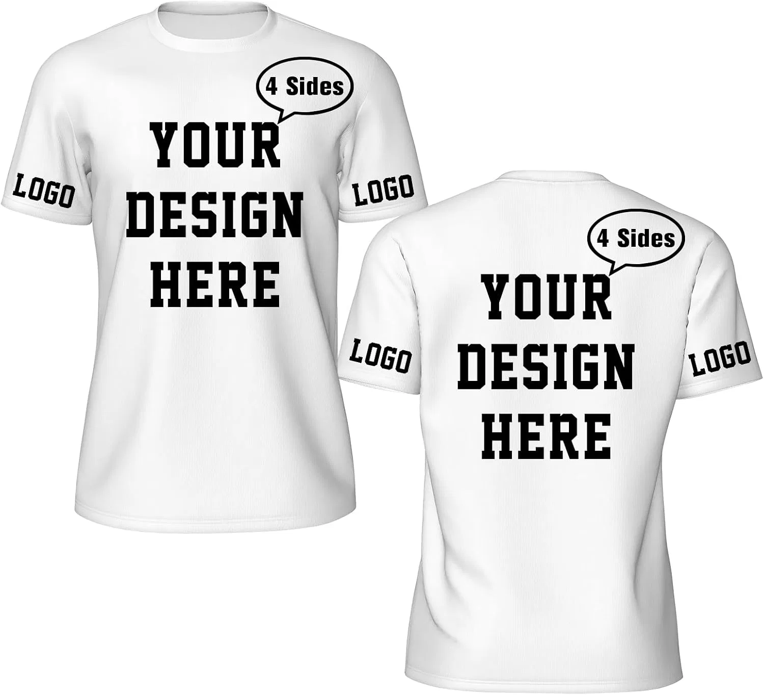 Футболка Regular Fit с принтом Custom, White