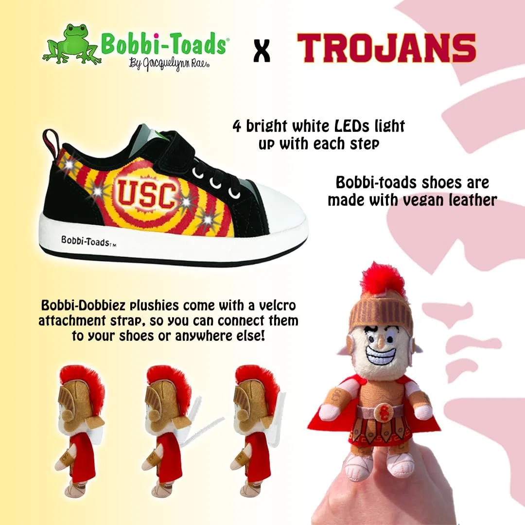 Детские кроссовки для мальчиков с подсветкой USC Bobbi-Toads, Red And Gold — фото 2