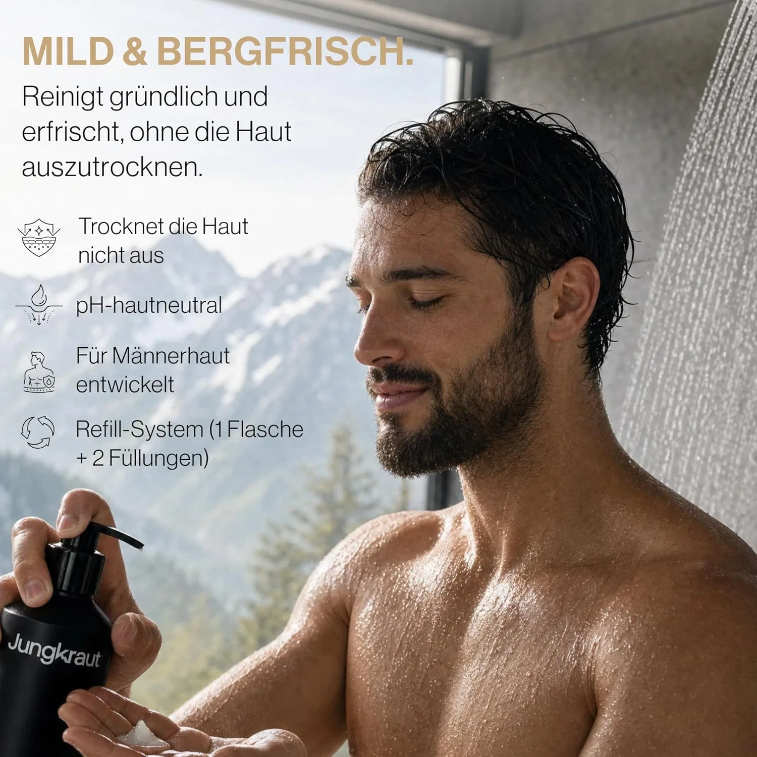 Гель для душа Mountain Rain Set, Jungkraut, 900 мл, Bergamot Cedar Lemon — фото 2