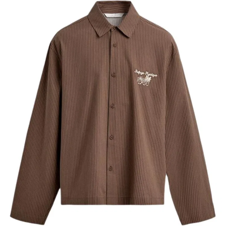 Мужская рубашка с отложным воротником Light Brown ZARA, Light Brown