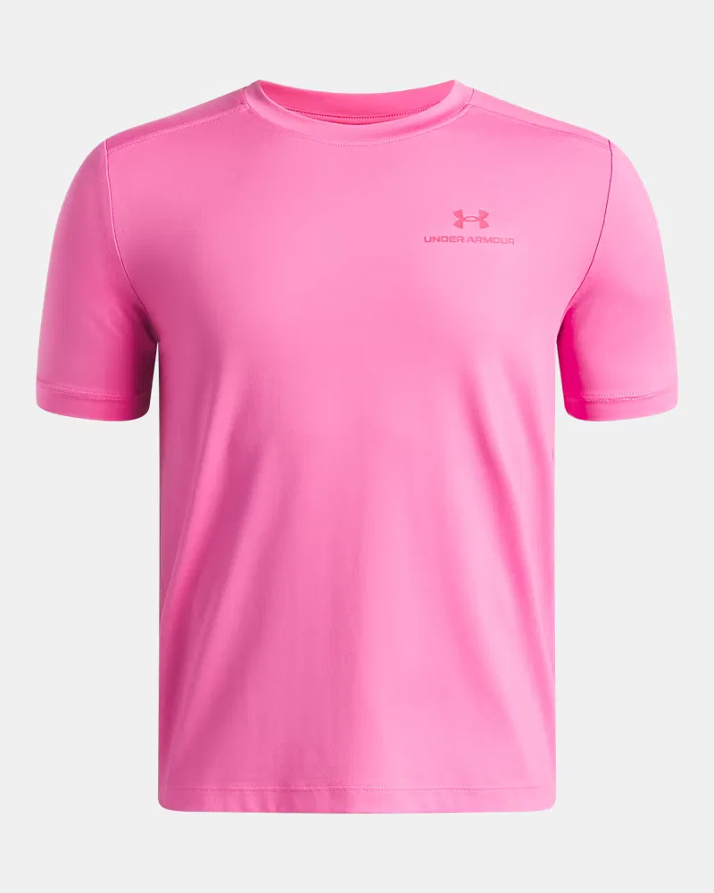 Футболка с коротким рукавом для мальчиков быстросохнущая UA Vanish UnderArmour, Pink Frenzy