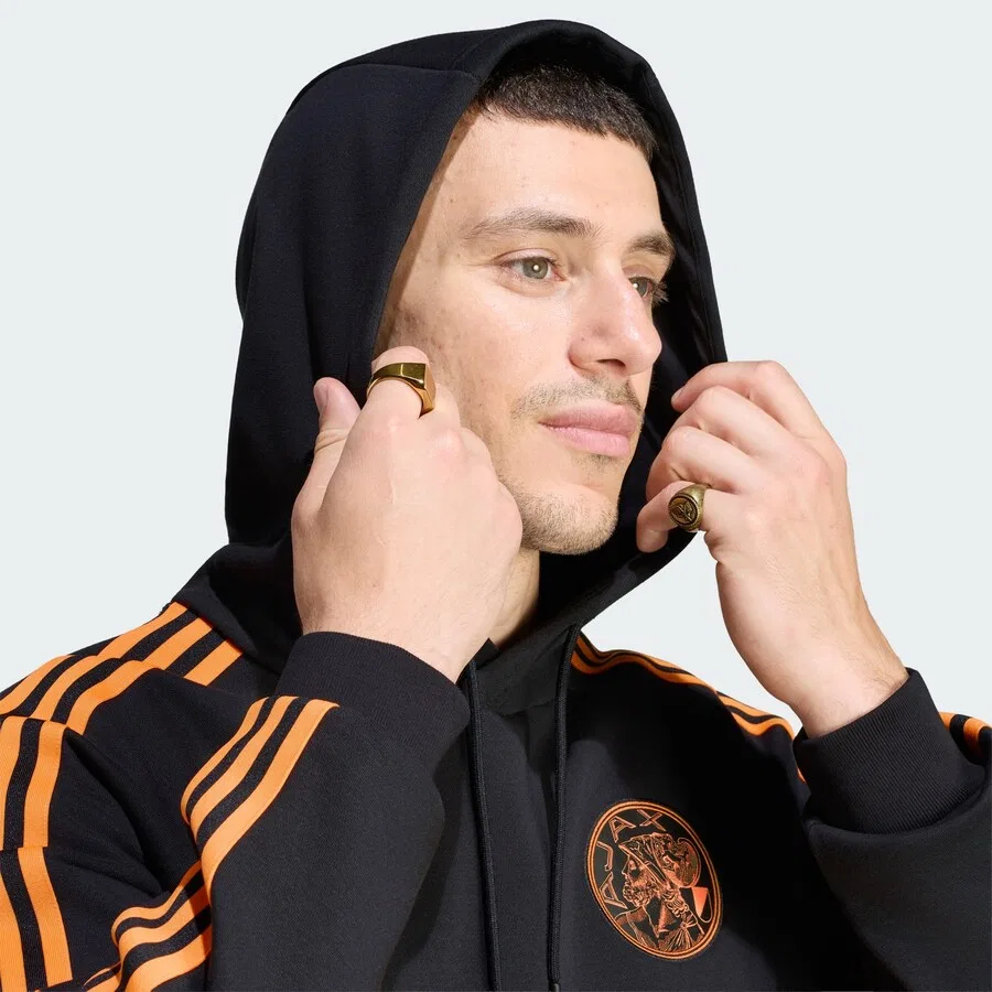 Спортивная толстовка ADIDAS PERFORMANCE 'Ajax Amsterdam' черного цвета — фото 4