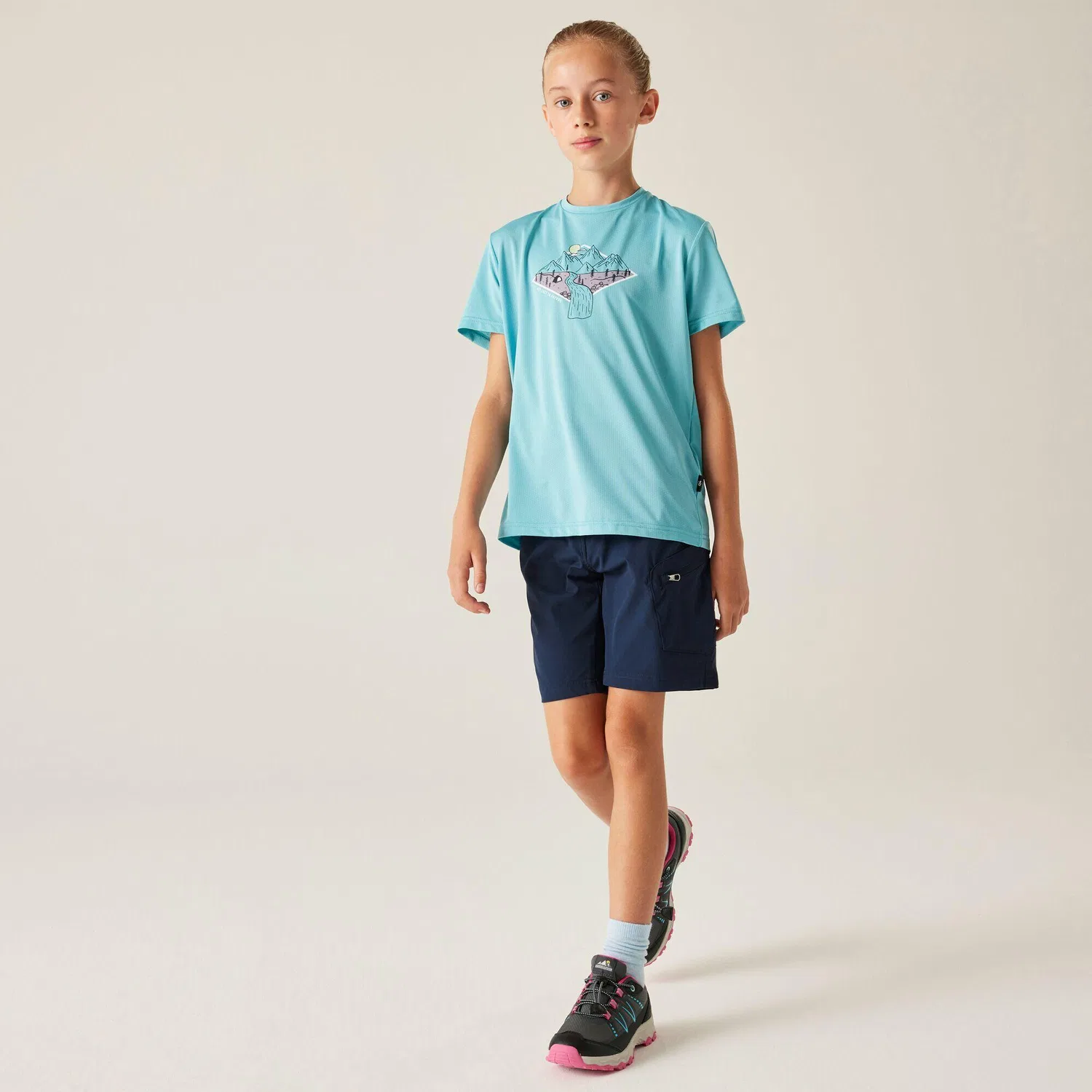 Детские шорты с водоотталкивающим материалом Kids Reprise III Dare 2B, Kosmosblau Navyblau Mitternachtsindigo — фото 3