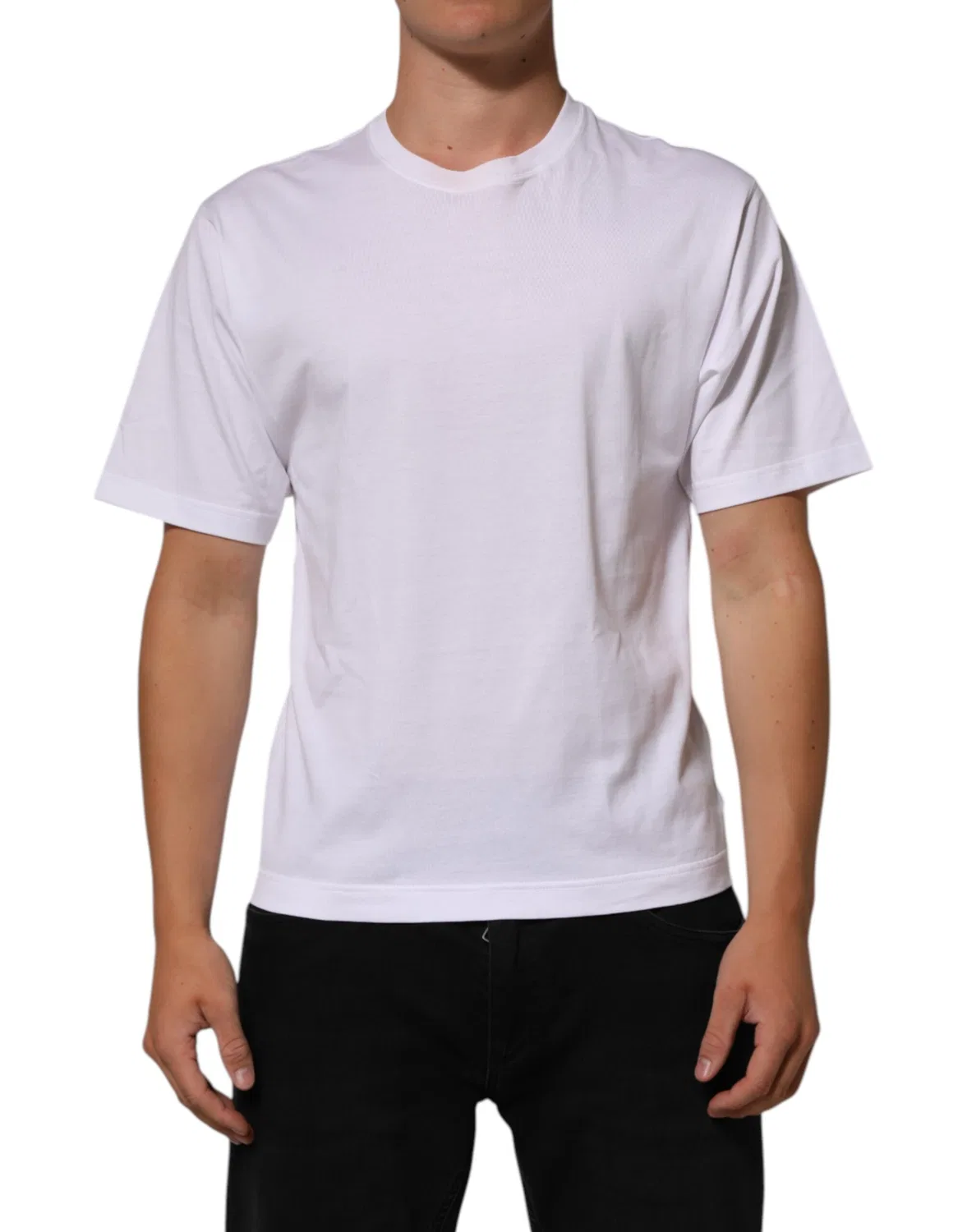 Мужская футболка с принтом ангела с коротким рукавом White Angel Print Cotton Dolce & Gabbana, White