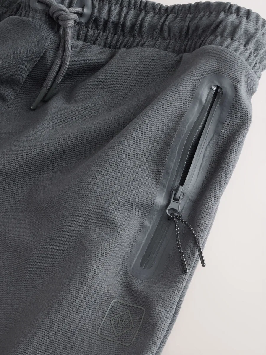 Зауженные брюки Next в стиле «Athleisure» темно-серого цвета — фото 4