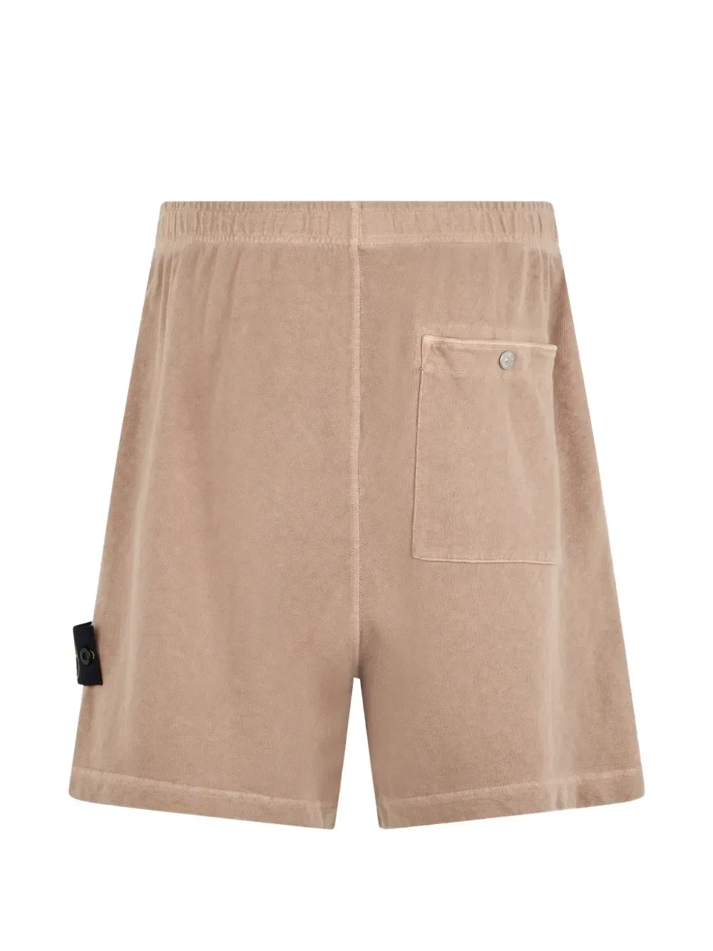 Шорты с эластичным поясом и нашивкой-логотипом Stone Island, бежевый — фото 3