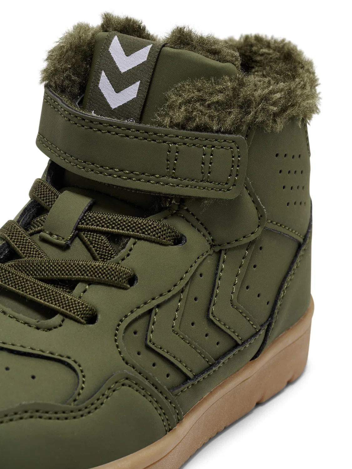 Детские зимние ботинки с флисовой подкладкой Camden Winter High Jr Hummel, Dunkelolivgrun — фото 4