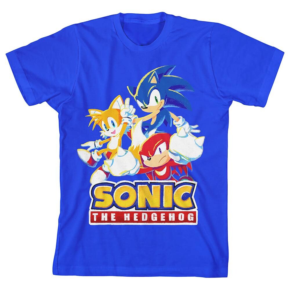

Футболка с современным рисунком Sonic the Hedgehog для мальчиков 8–20 лет Licensed Character, синий