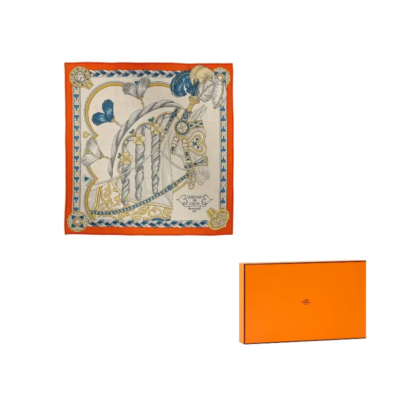 

HERMES Шелковый вязаный шарф, Vermilion