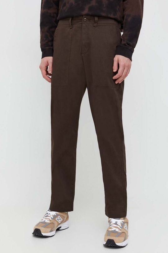 

Брюки из хлопка Abercrombie & Fitch, коричневый