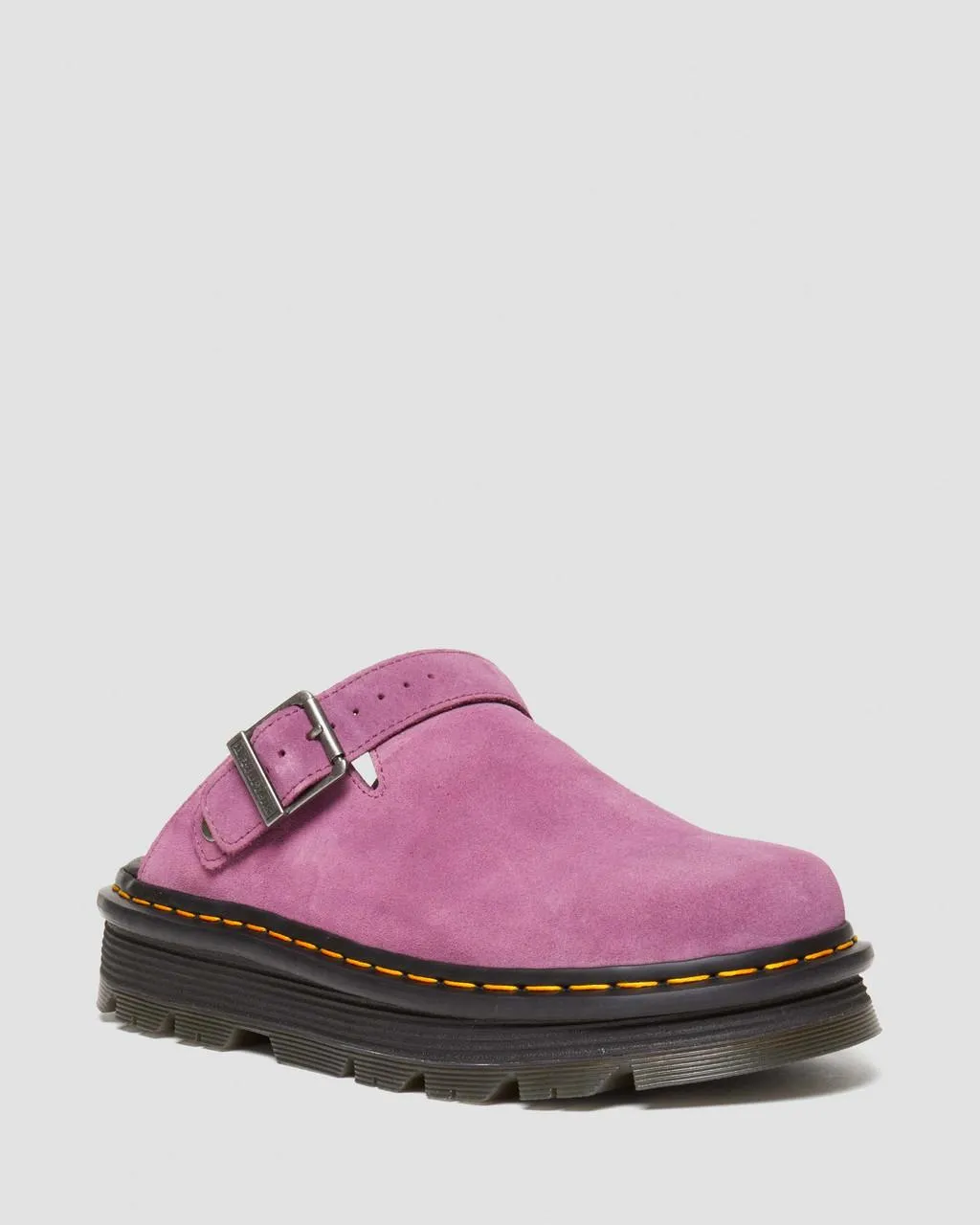 

Замшевые мюли на платформе с ремешком на пятке Dr. Martens Zebzag, цвет Muted Purple — E.H.Suede