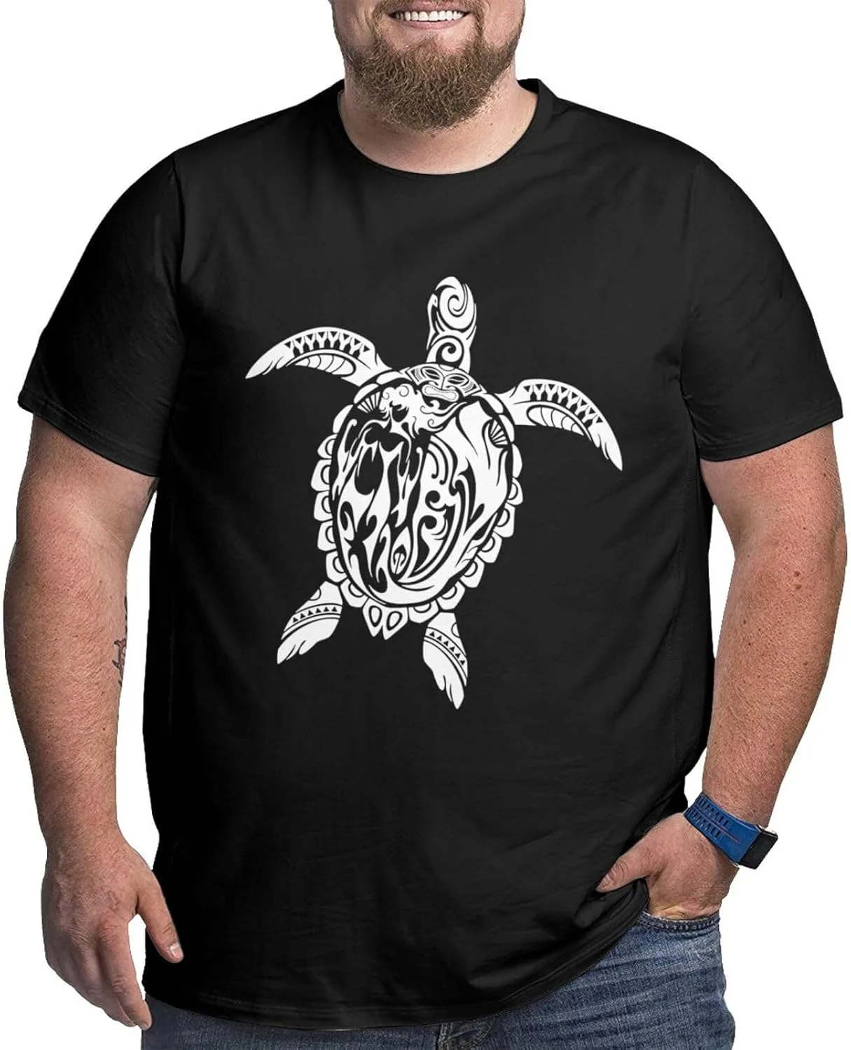Футболка мужская Ocean Tribal Hawaiian Sea Turtle, летняя, с коротким рукавом