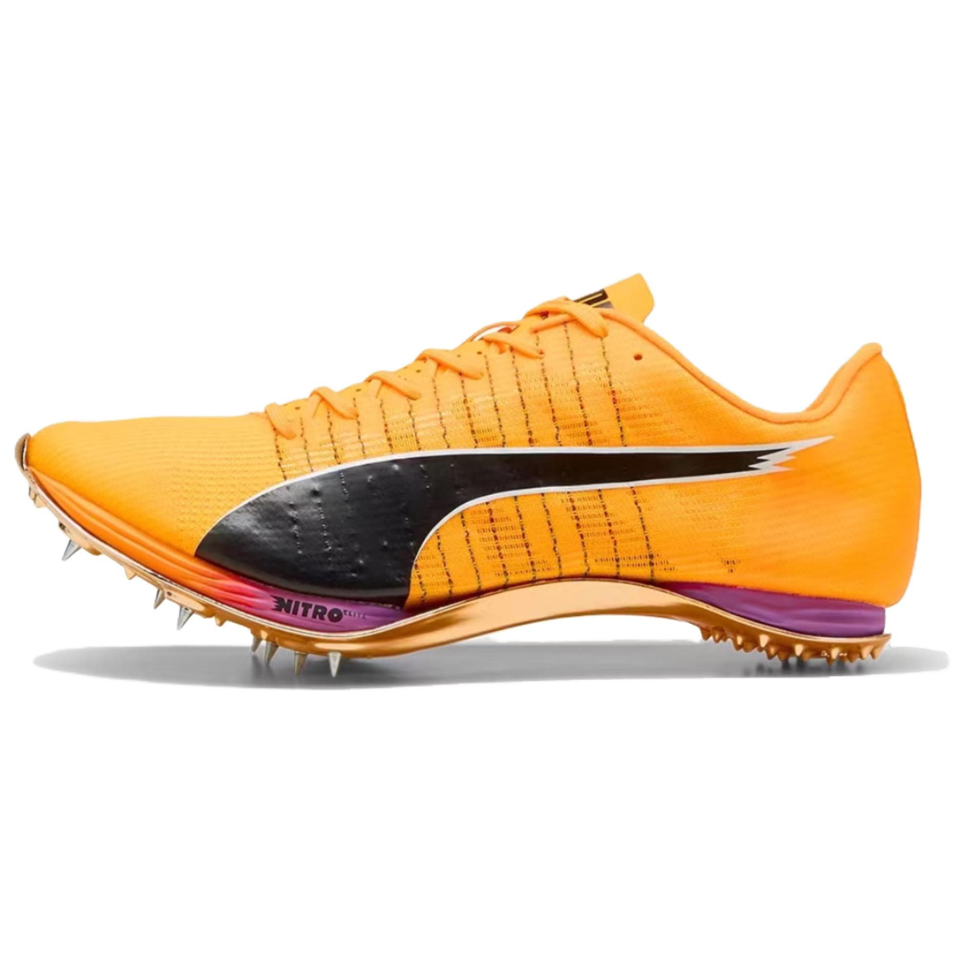 PUMA Кроссовки EvoSPEED 400 Nitro 2 с низким верхом, устойчивые к истиранию, унисекс, оранжево-желтые