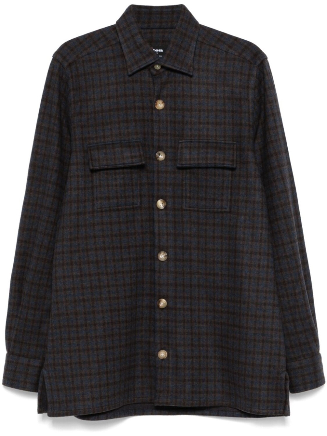 

Фланелевая рубашка Kiton, коричневый