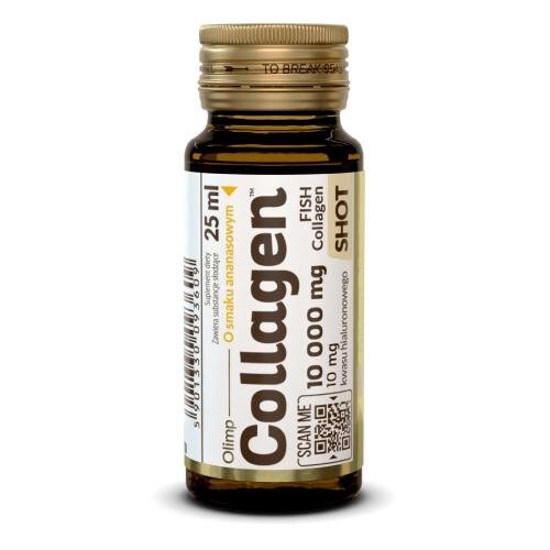 

Olimp, Lab Collagen 10000мг, Коллагеновый шот, вкус ананаса, 25мл