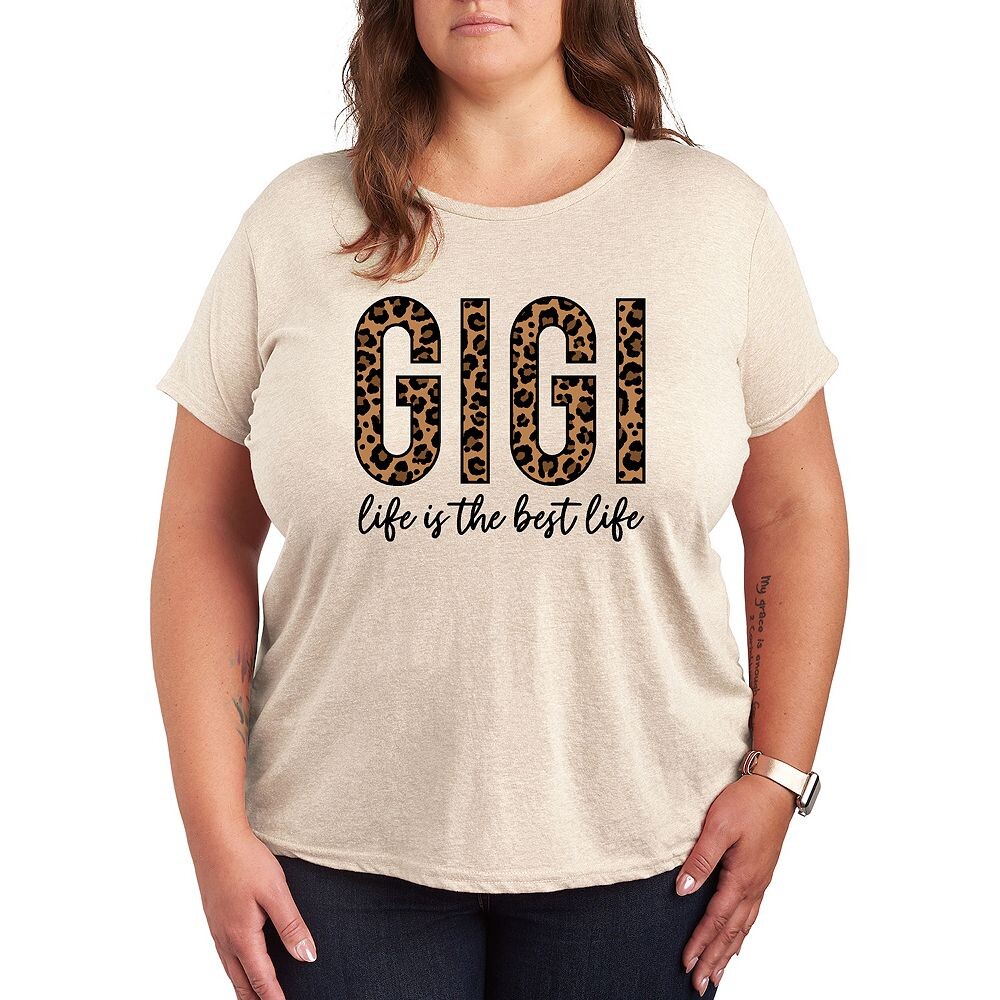 

Plus Gigi Life — лучшая футболка с рисунком Life, бежевый