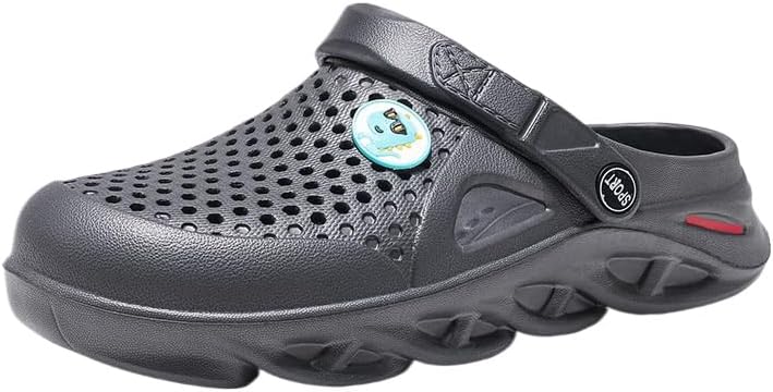 

Мужские летние комфортные сабо - легко надеваются, мягкая подошва, Закрытый носок, сандалии для пляжа и сада Clolinde, темно-серый