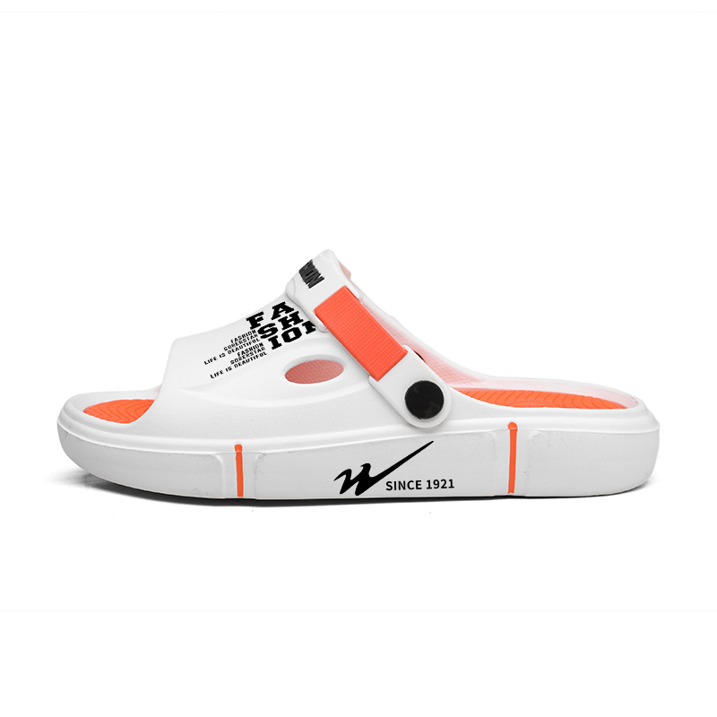 

Binary Скользоустойчивые антибактериальные шлепанцы унисекс бело-оранжевые, цвет White Orange