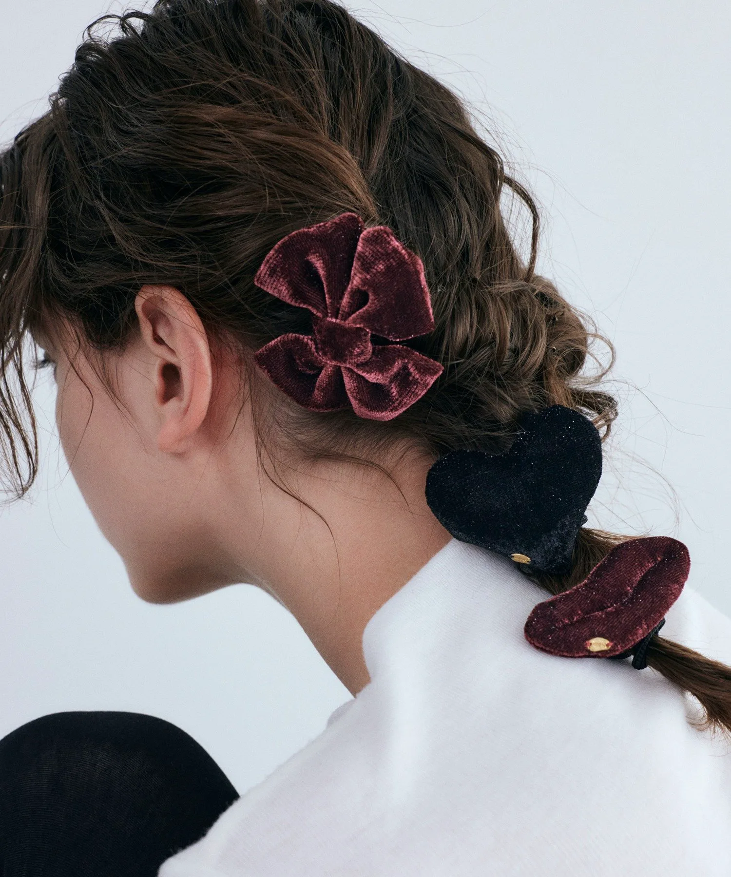 Koko plump pony/hair tie HB110 Iris47, BLK — фото 2