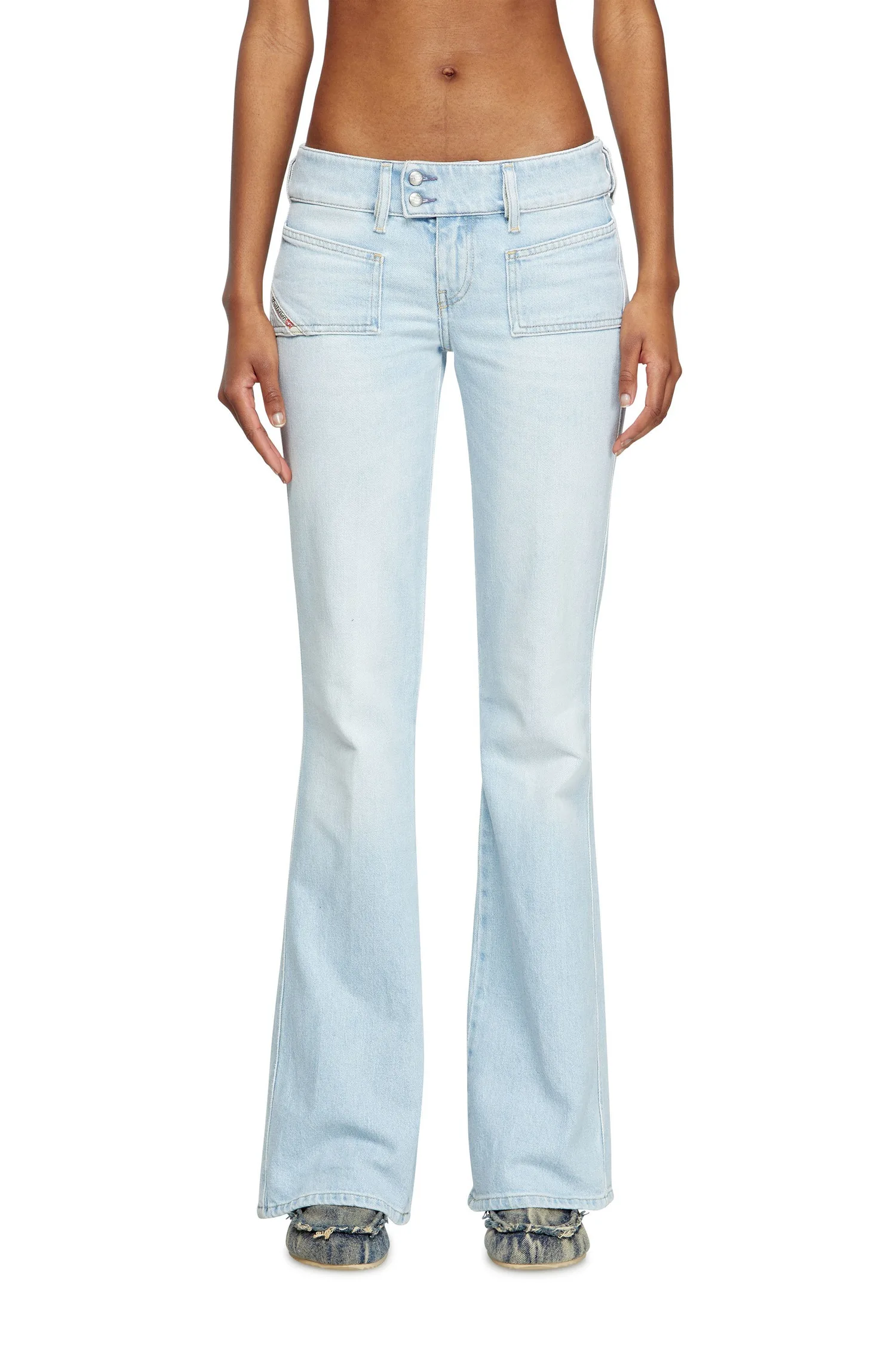Женские джинсы-клеш D-HUSH L.28 Diesel, Light Indigo Blue