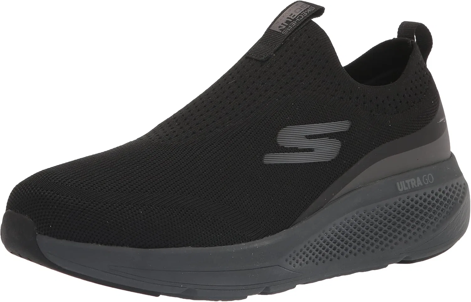 Мужские кроссовки Skechers GOrun Elevate для тренировок и бега, с амортизацией, черные, размер 45.5 EU X-Wide