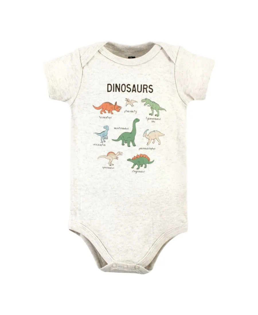 Комплект из пяти хлопковых комбинезонов-боди Hudson Baby, Dinosaur Adventures 5-Pack — фото 2