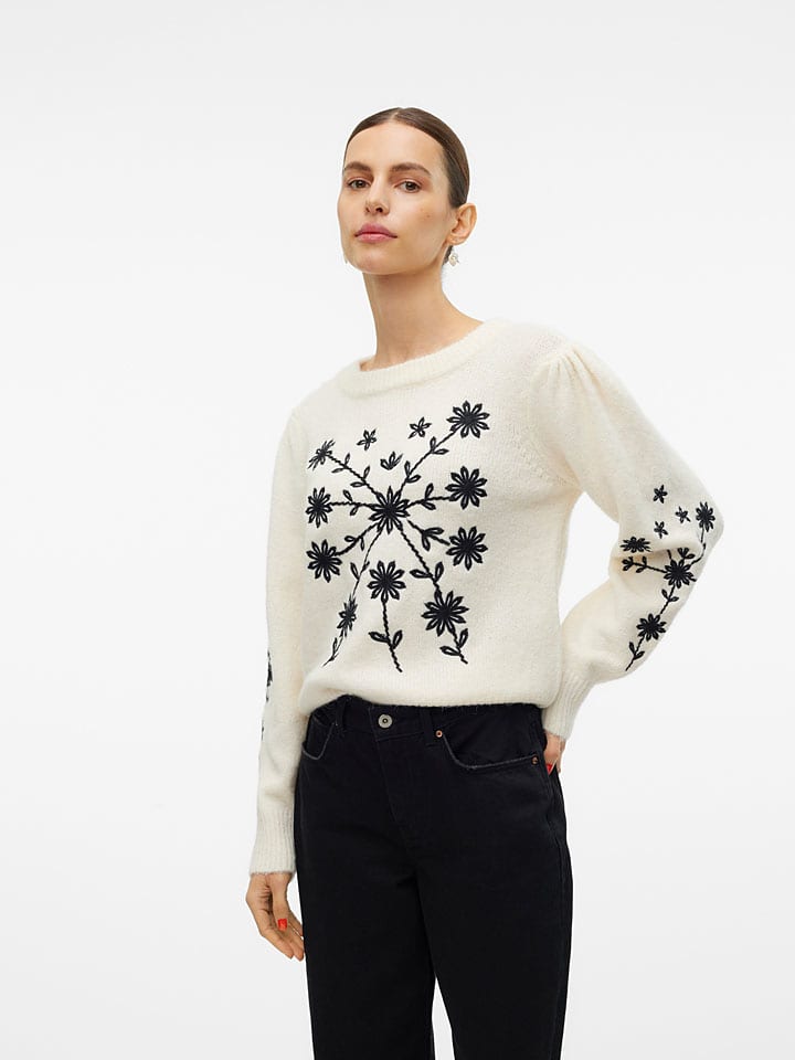 

Пуловер Vero Moda, цвет creme/schwarz