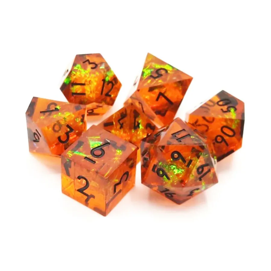 

Poly Set Взрывающиеся тыквы с черным (7), Sharp Edged Dice