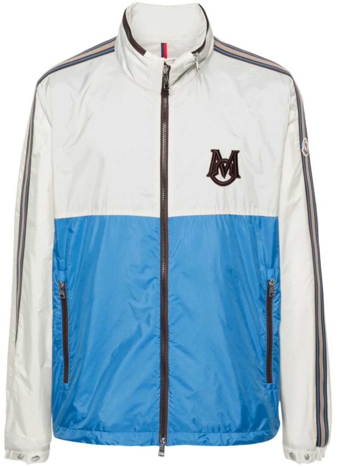 

Moncler легкая куртка с нашивкой-логотипом, серый