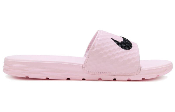 Тапочки benassi solarsoft 'peism pink black' Nike, розовый — фото 2