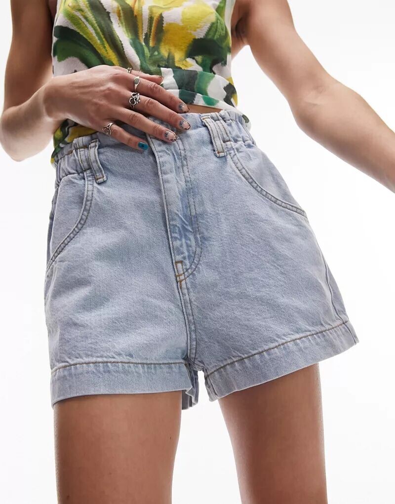 

Джинсовые шорты Topshop с эластичным поясом