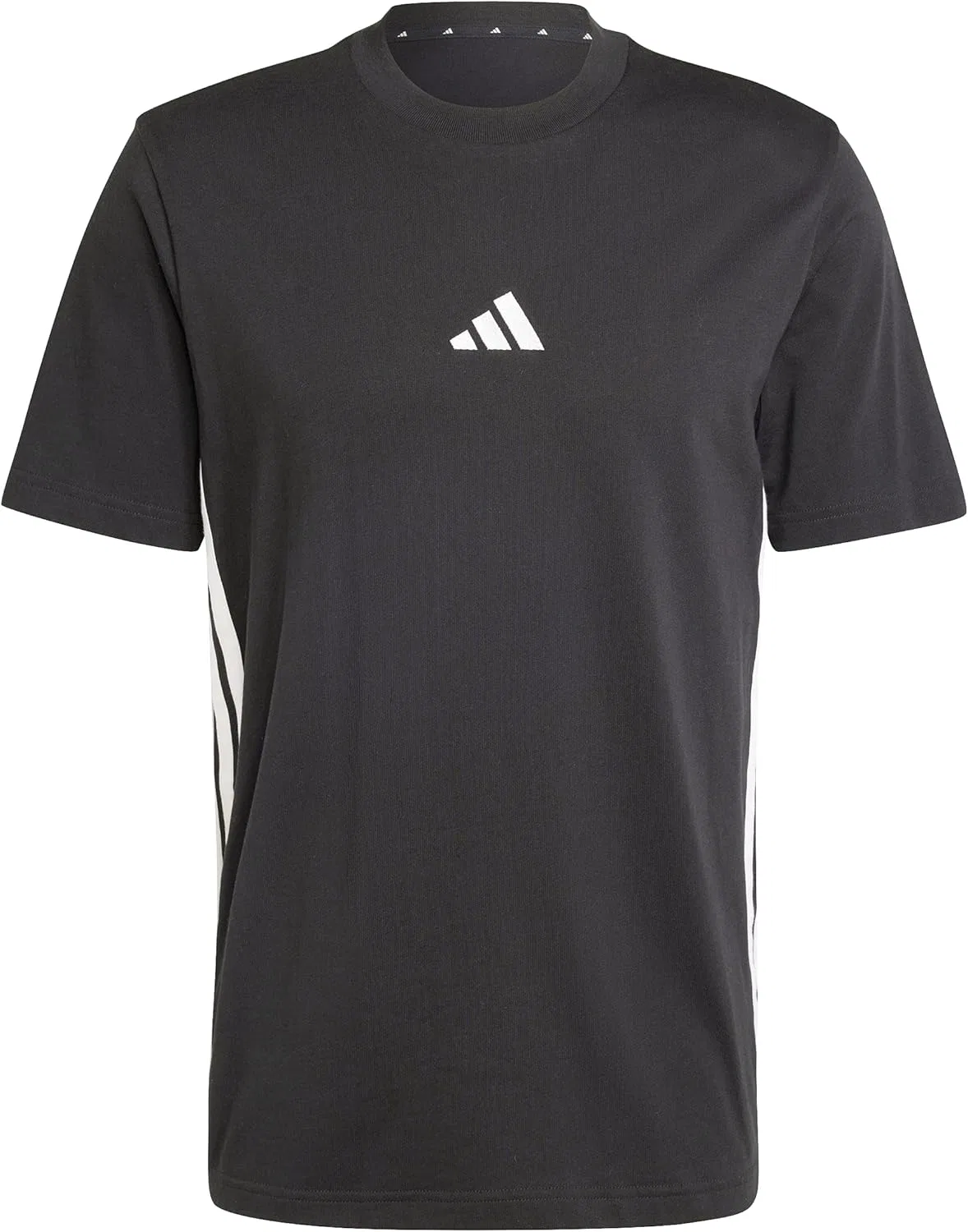 Футболка с тремя полосками adidas, 1 шт, Black/White