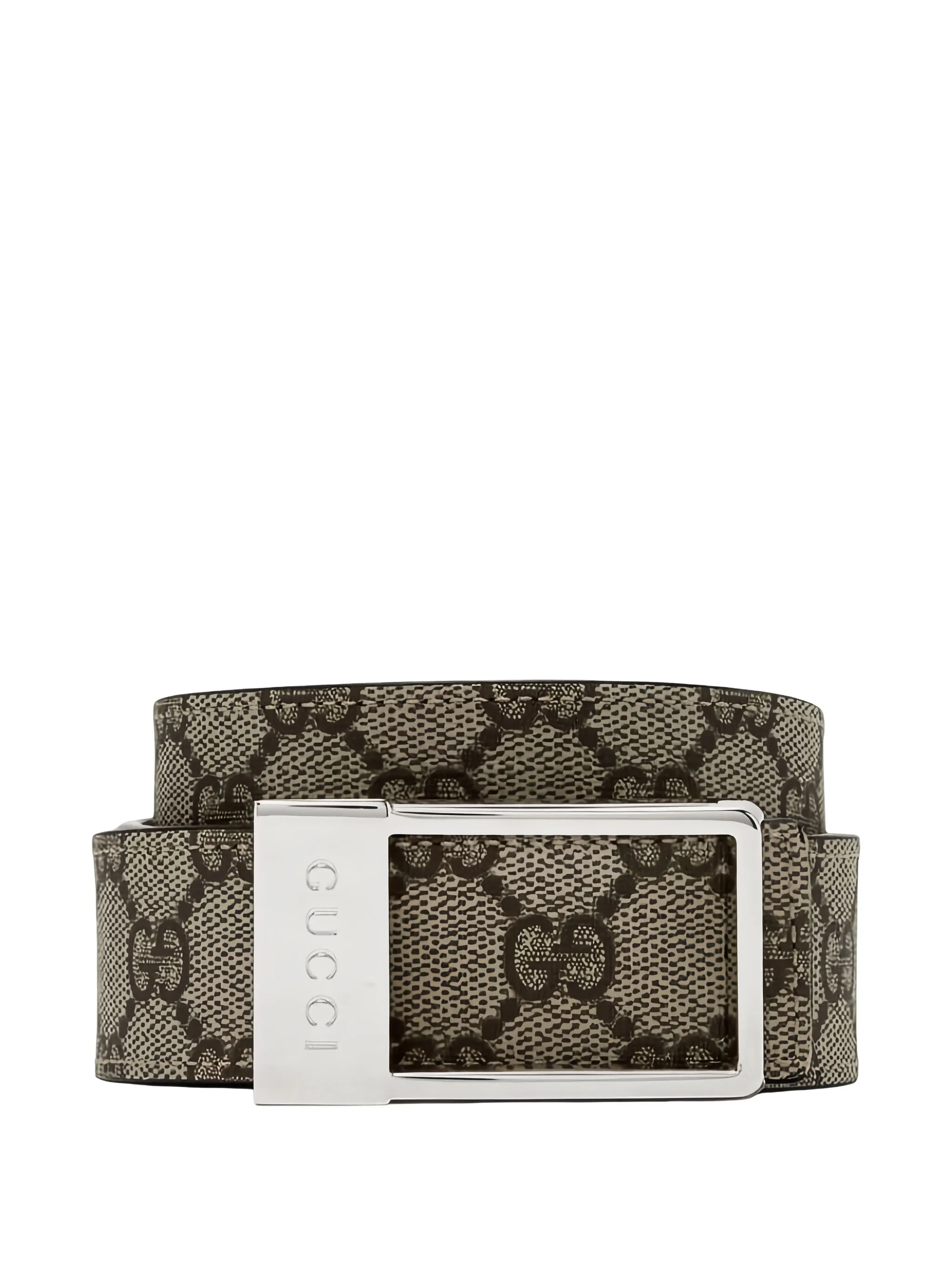 

Ремень с монограммой GG Gucci, бежевый
