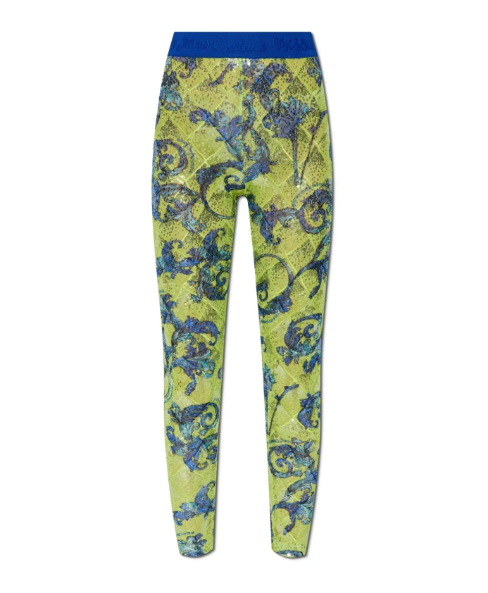 

Леггинсы с блестящими пайетками Versace Jeans Couture, мультиколор