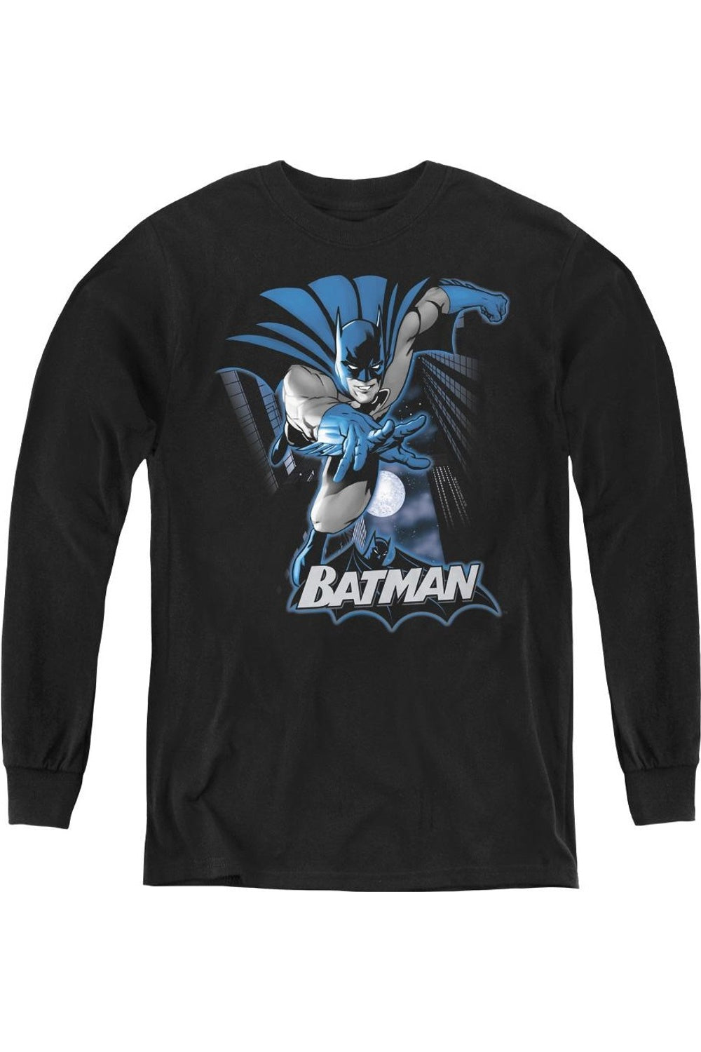 

Футболка с длинным рукавом для детей "Бэтмен в синем и сером" Justice League of America Gildan