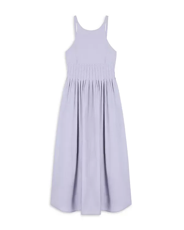 Платье без рукавов из поплина с присборенной юбкой Emporio Armani, Iris — фото 2